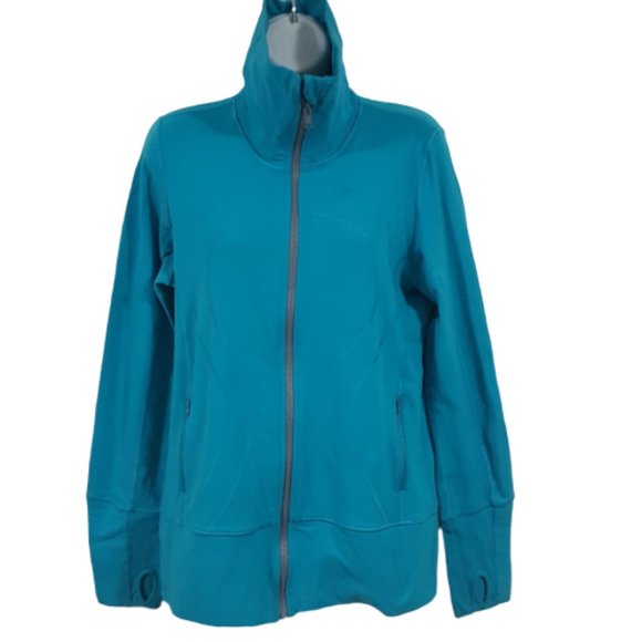 lululemon athletica Jackets & Blazers - Lululemon In Stride Jacket Turquoise Blue Sz 10